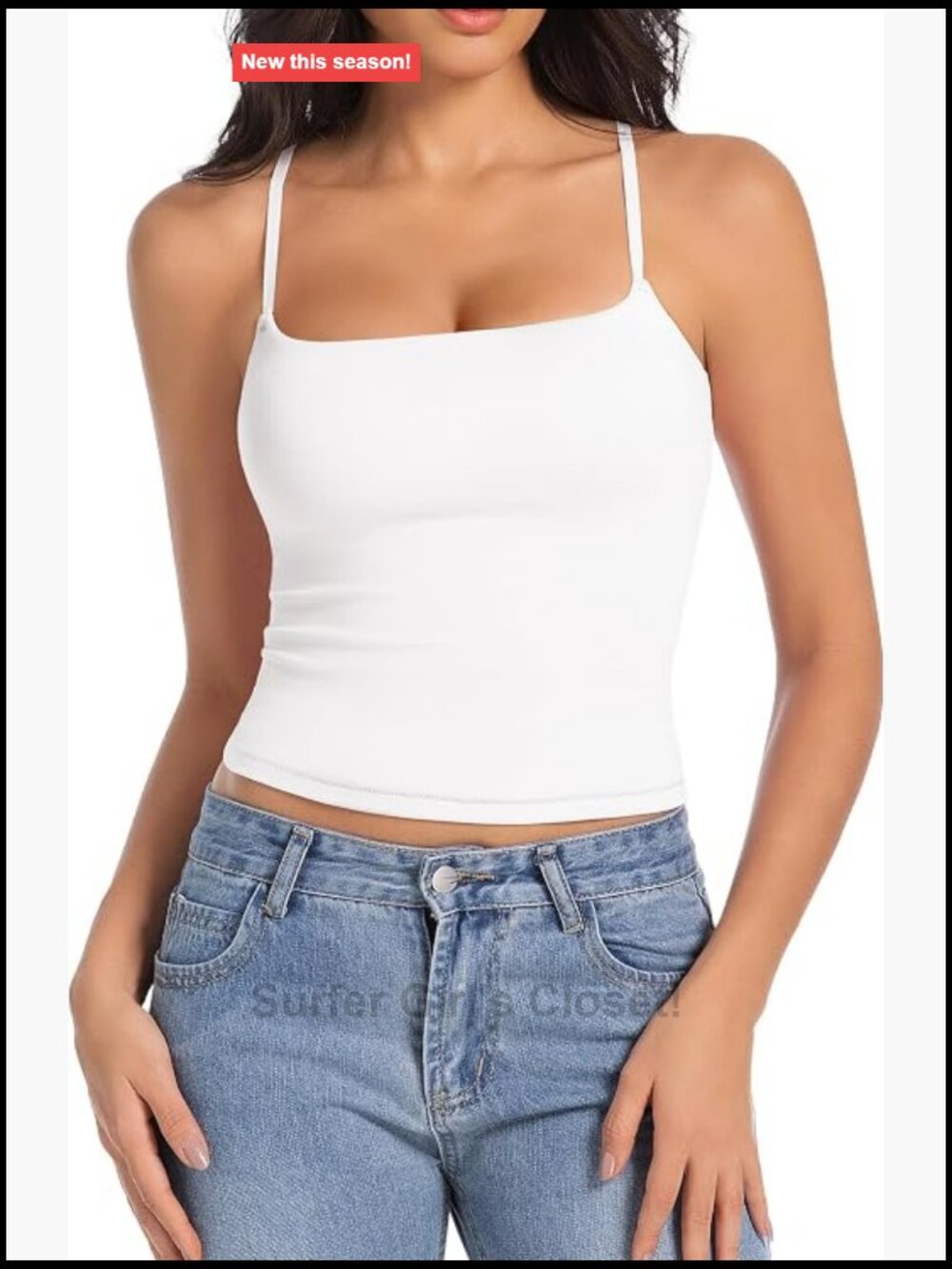 Ultra-Soft Cotton Blend Cami with Adjustable Spaghetti Straps
